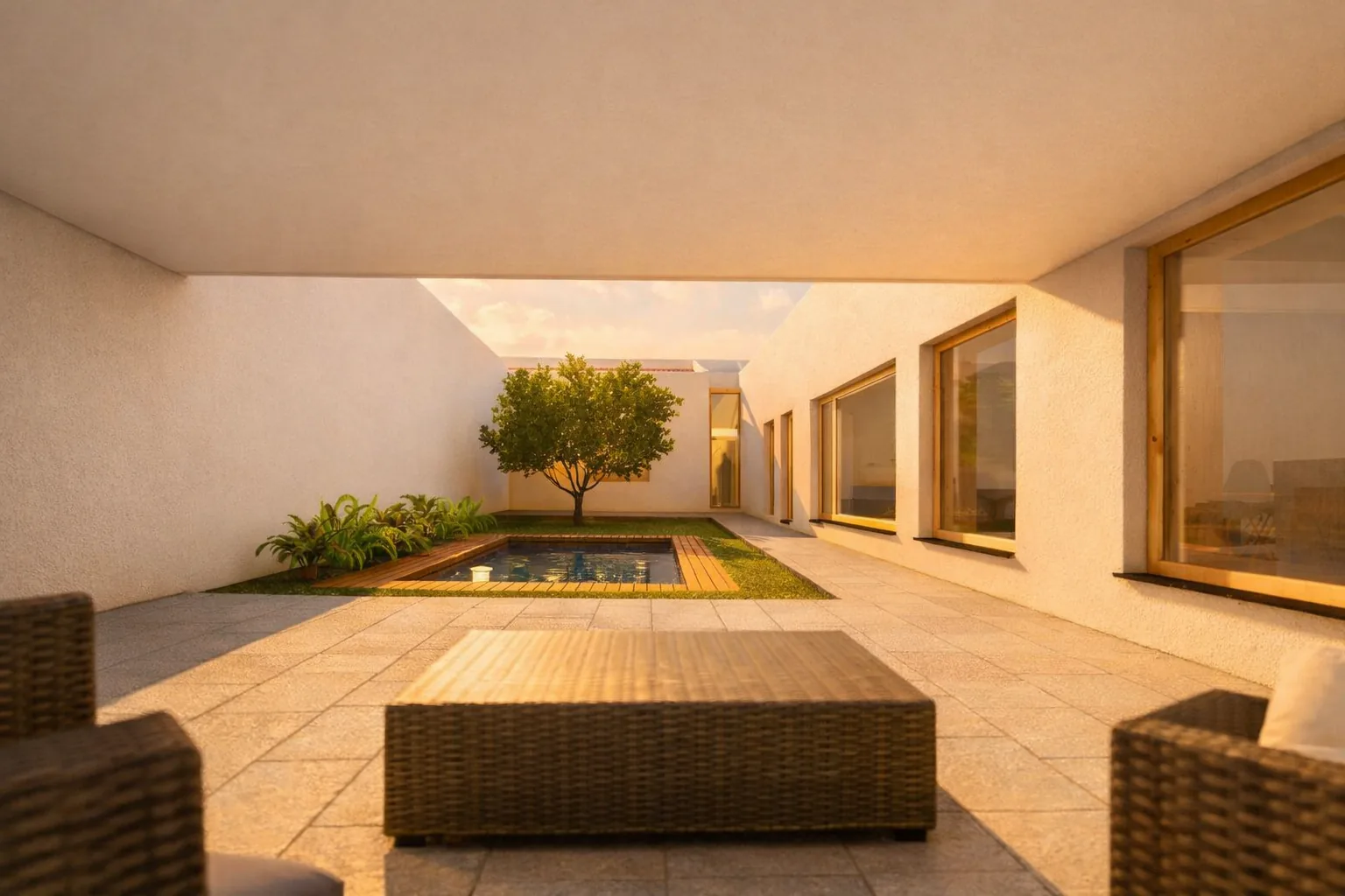 Patio desde el porche